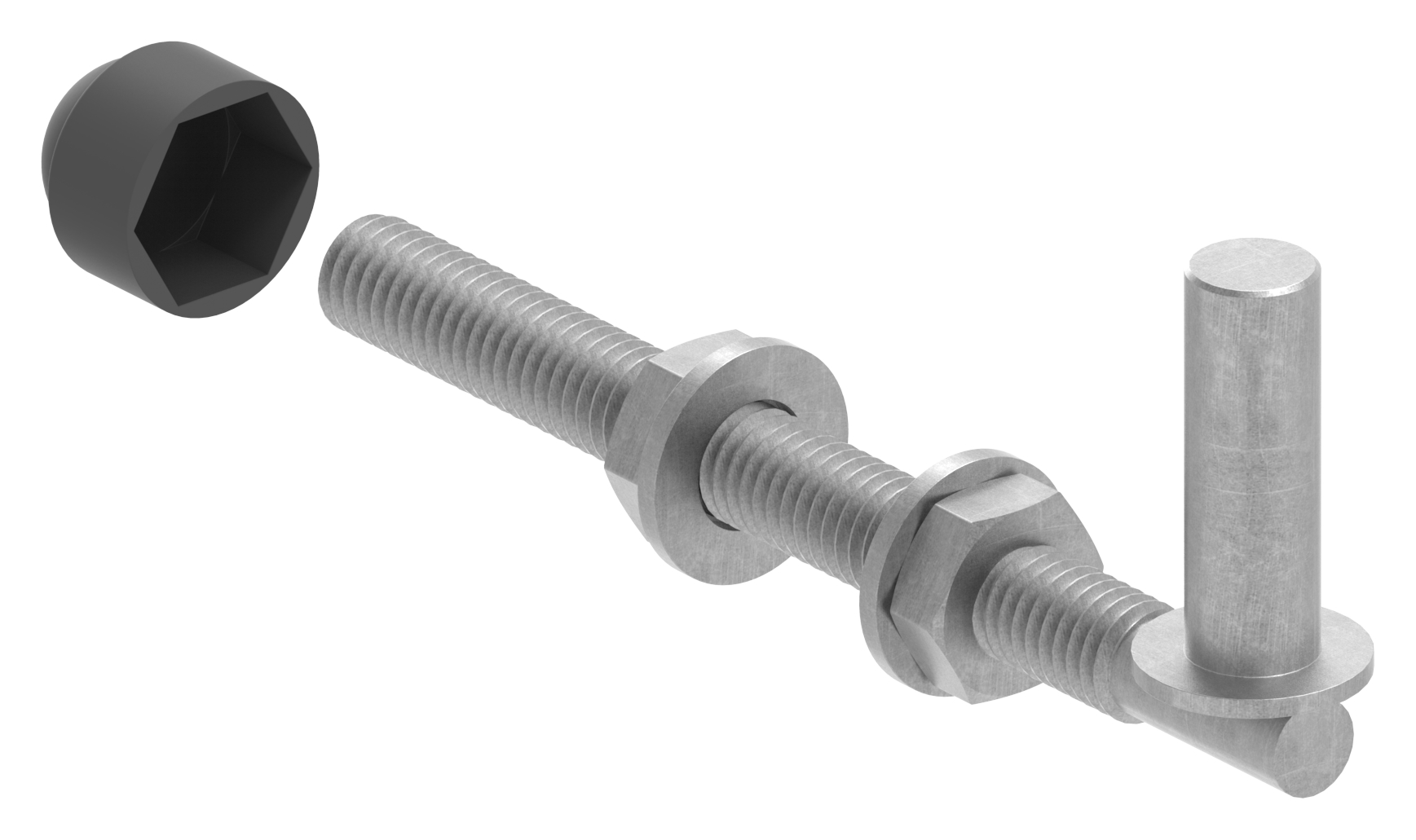 Kloben zum Durchschrauben für Ø 13mm, L: 140mm