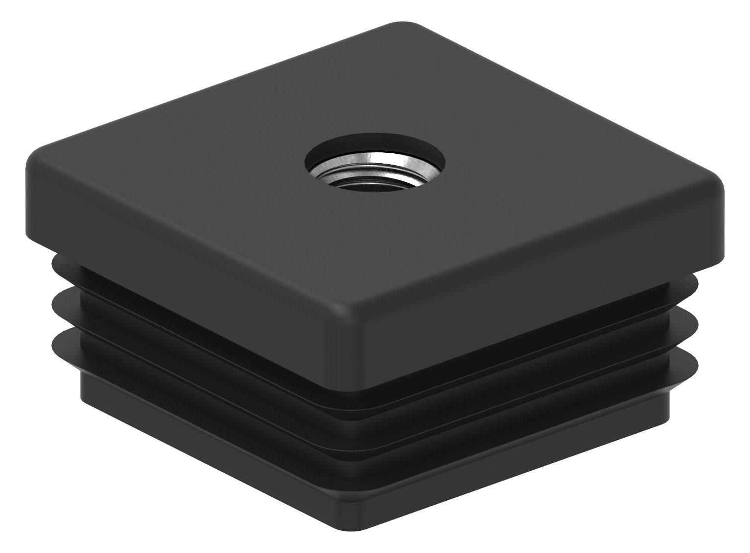 Kunststoffkappe für Quadratrohr 40x40mm mit M10