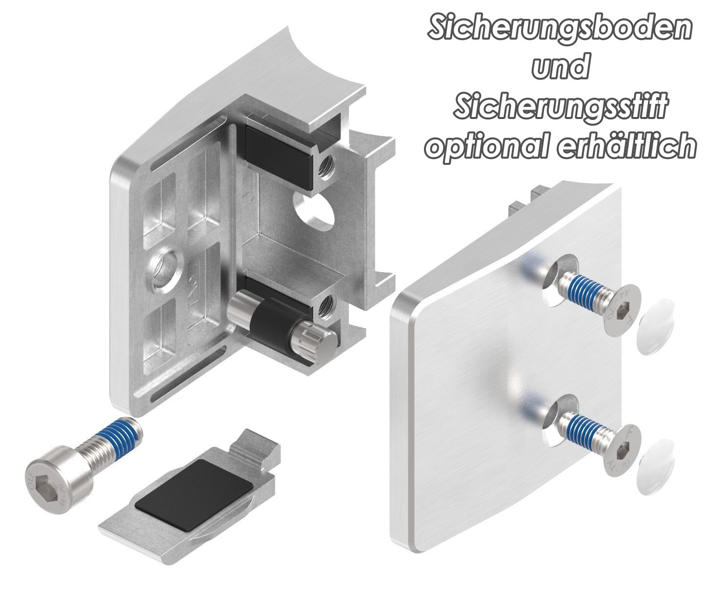 Glasklemme Mod. 35, Anschluss: 48,3mm, V4A Glasklemme Mod. 35, Anschluss: 48,3mm, V4A