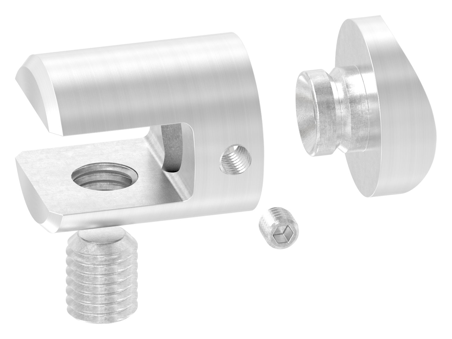 Plattenhalter für Rohr 42,4mm, V2A