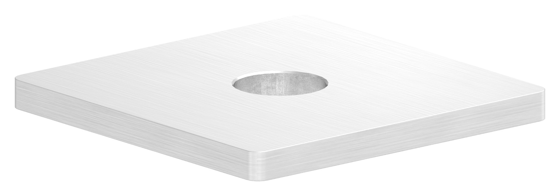 Einsteckkappe für Quadratrohr 50x50 mit Bohrung, V2A