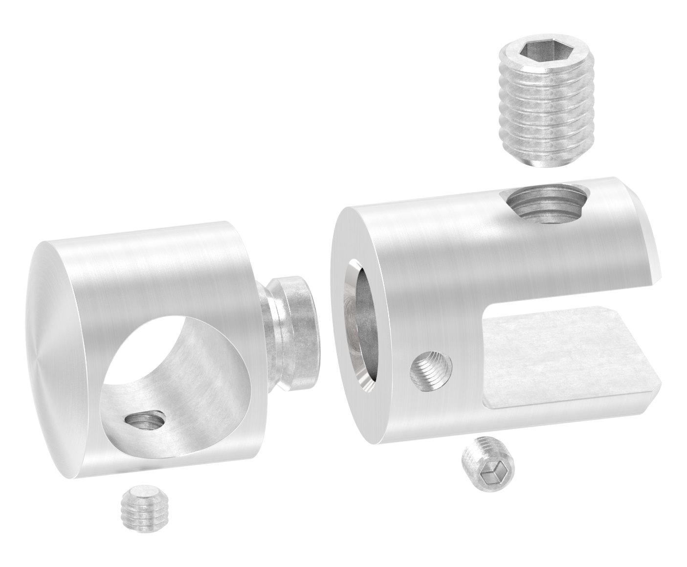 Plattenhalter mit Bohrung 16,2mm, V2A