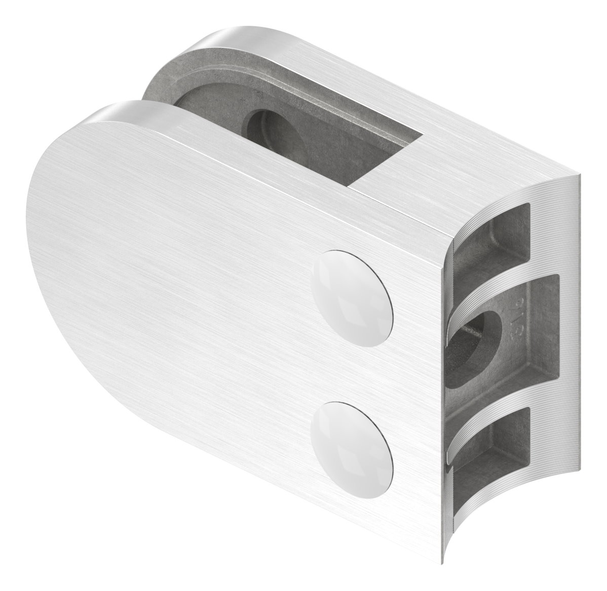 Glasklemme Mod. 12, Anschluss: 42,4mm, V4A Glasklemme Mod. 12, Anschluss: 42,4mm, V4A