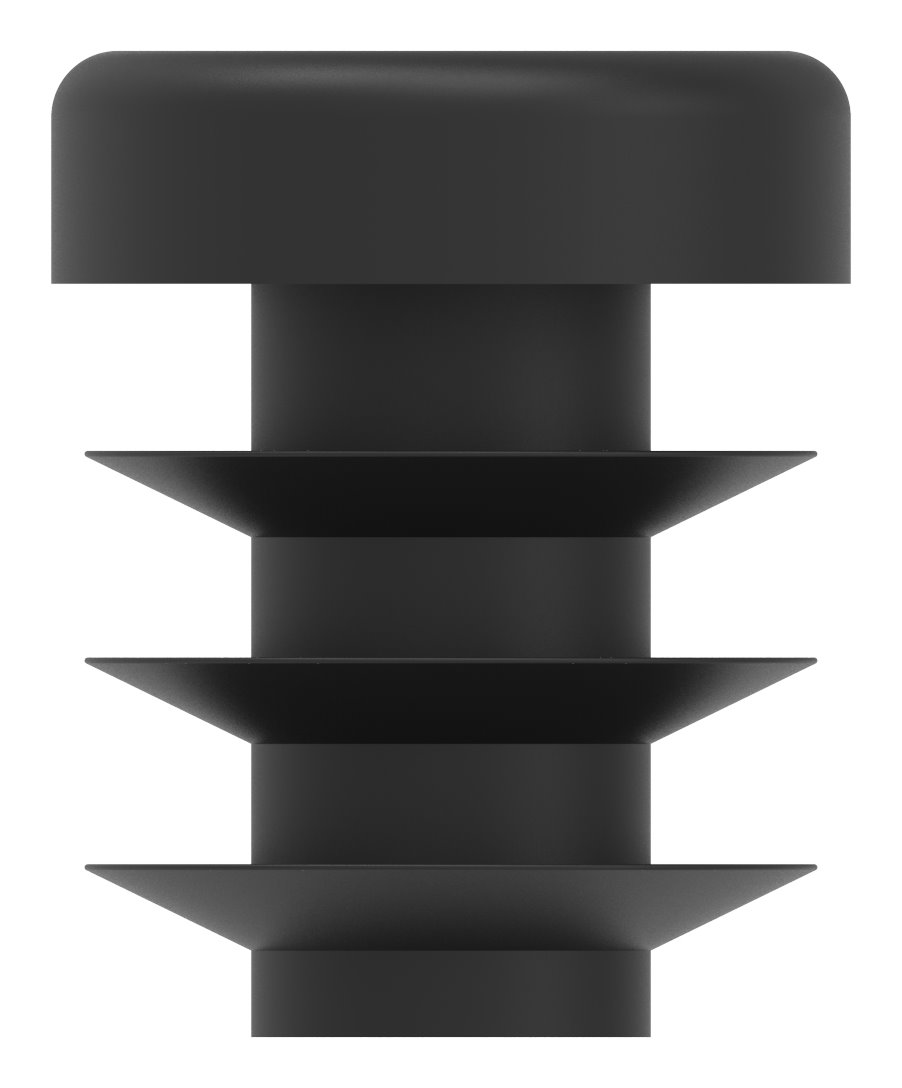 Kunststoffkappe für Rundrohr 12mm