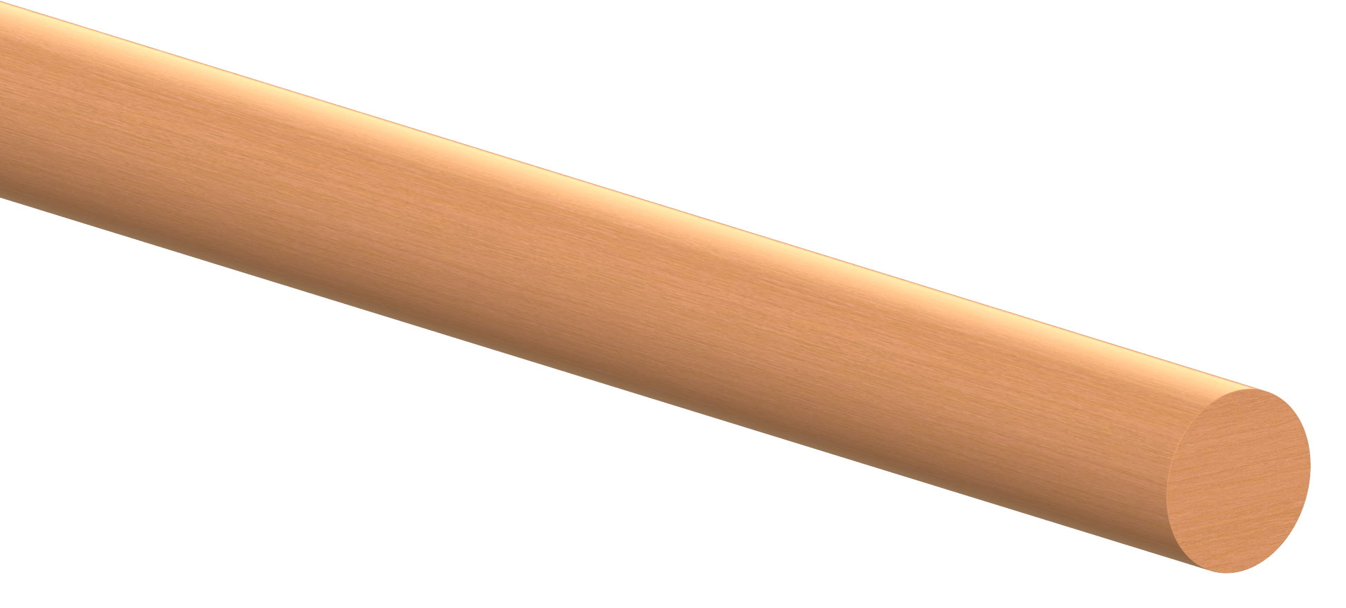 Holzhandlauf Buche, Ø42mm, L: 3000mm Holzhandlauf Buche, Ø42mm, L: 3000mm