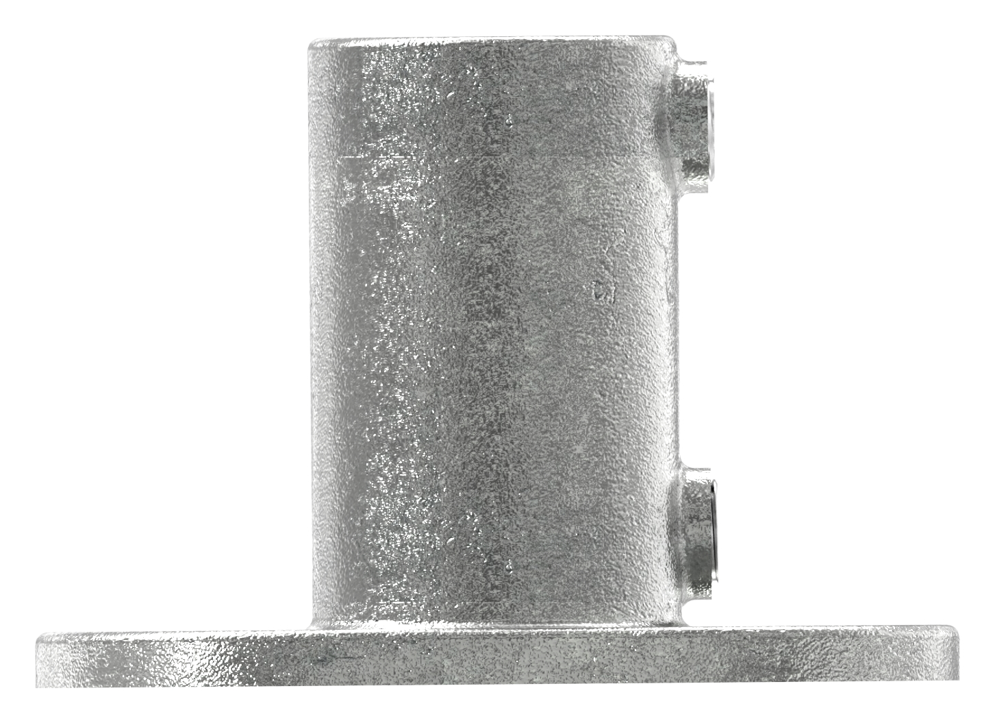 Fußplatte variabel mit 2 Bohrungen, für Rohr Ø 42,4mm