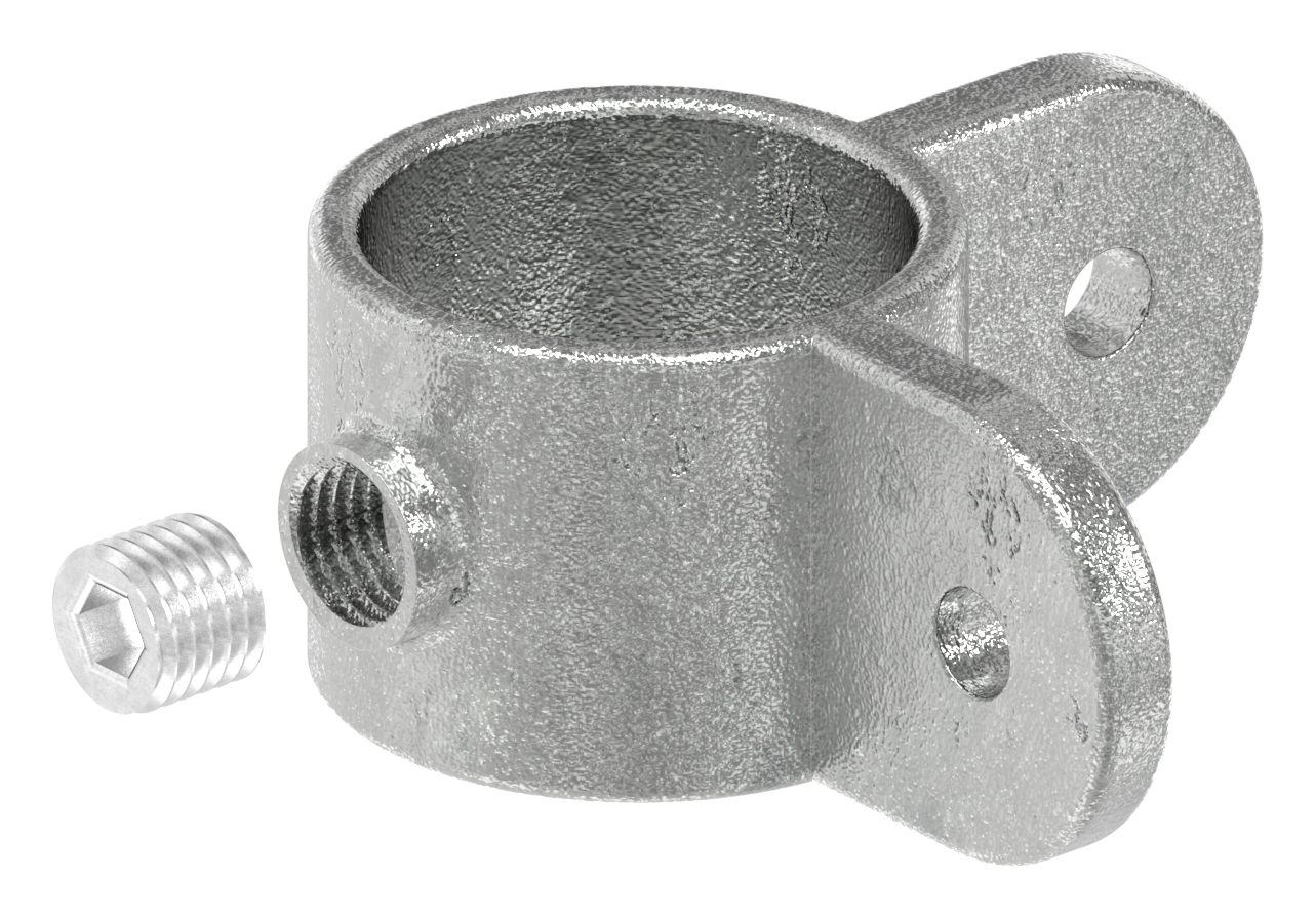 Halter mit 2 Laschen, 90°, für Rohr Ø 48,3mm