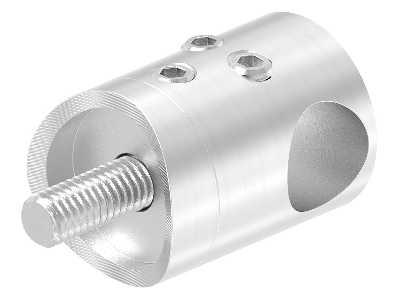 Querstabhalter zum Stoßen, für 42,4mm Rohr, 12,2mm Bohrung, V2A