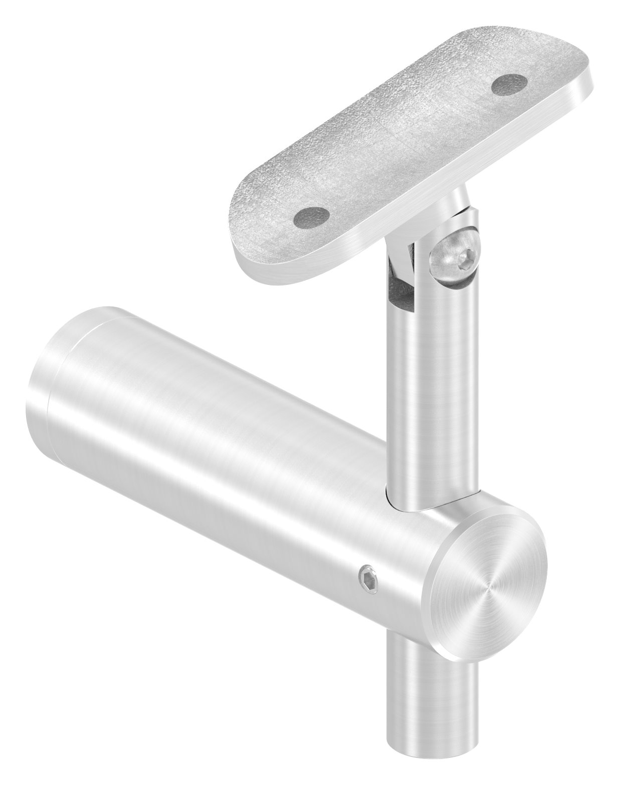 Handlaufhalter mit Gelenk, Handlaufanschlussplatte 42,4mm, V2A