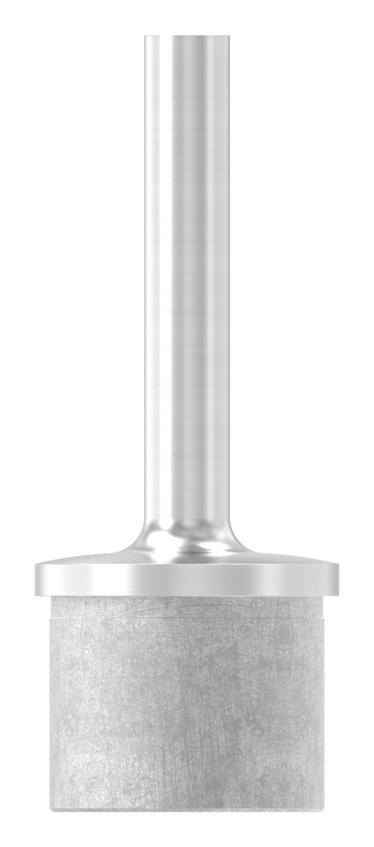 Rohrabschlussstopfen mit Stift Ø 12mm für Rohr 42,4x2,0mm, V2A