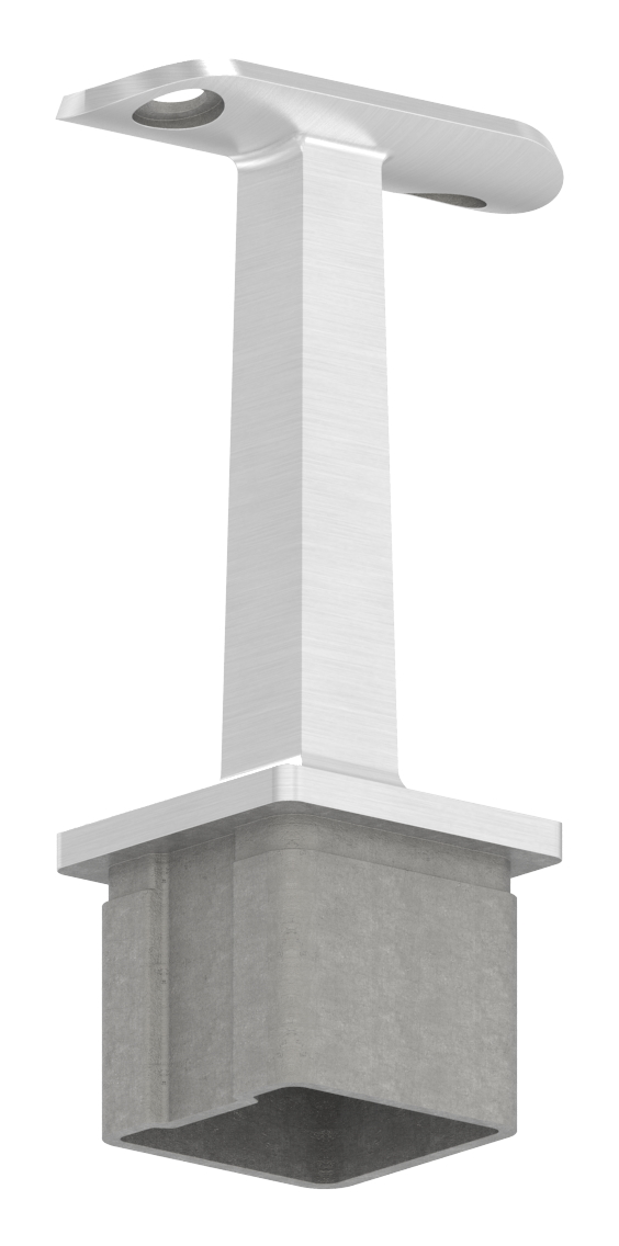 Rohrabschlussstopfen mit Stift für Rohr 40x40x3mm, V2A