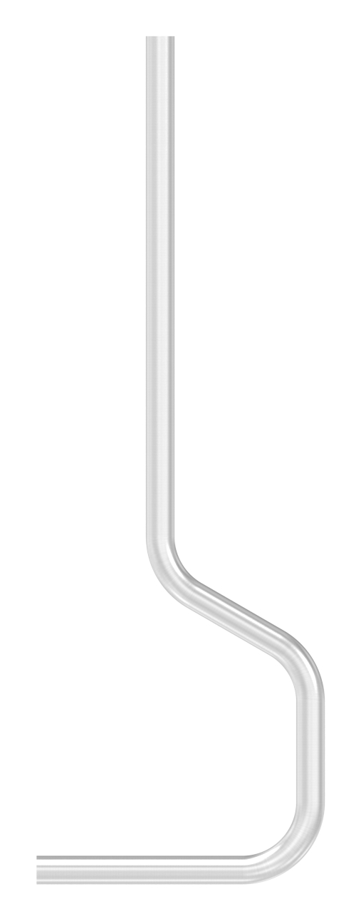 Pfosten gebogen, aus Rohr 42,4mmx2,5mm, V2A