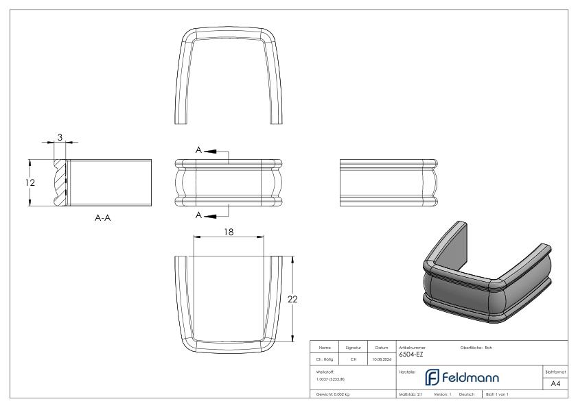 Einzelfertigbund 12x3- 18/22