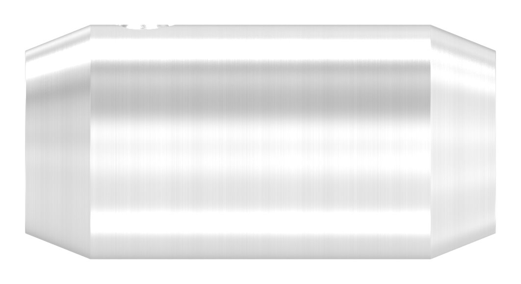 Stabverbinder  Ø18mm mit Gewinde M10 und Bohrung 12mm, V2A
