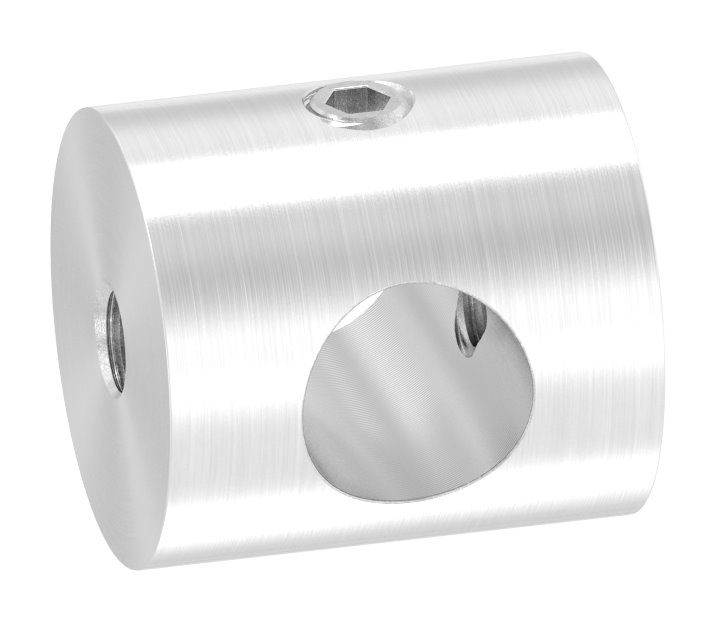 Querstabhalter (Montage zwischen zwei Flacheisen) mit 10,2mm Bohrung, V2A