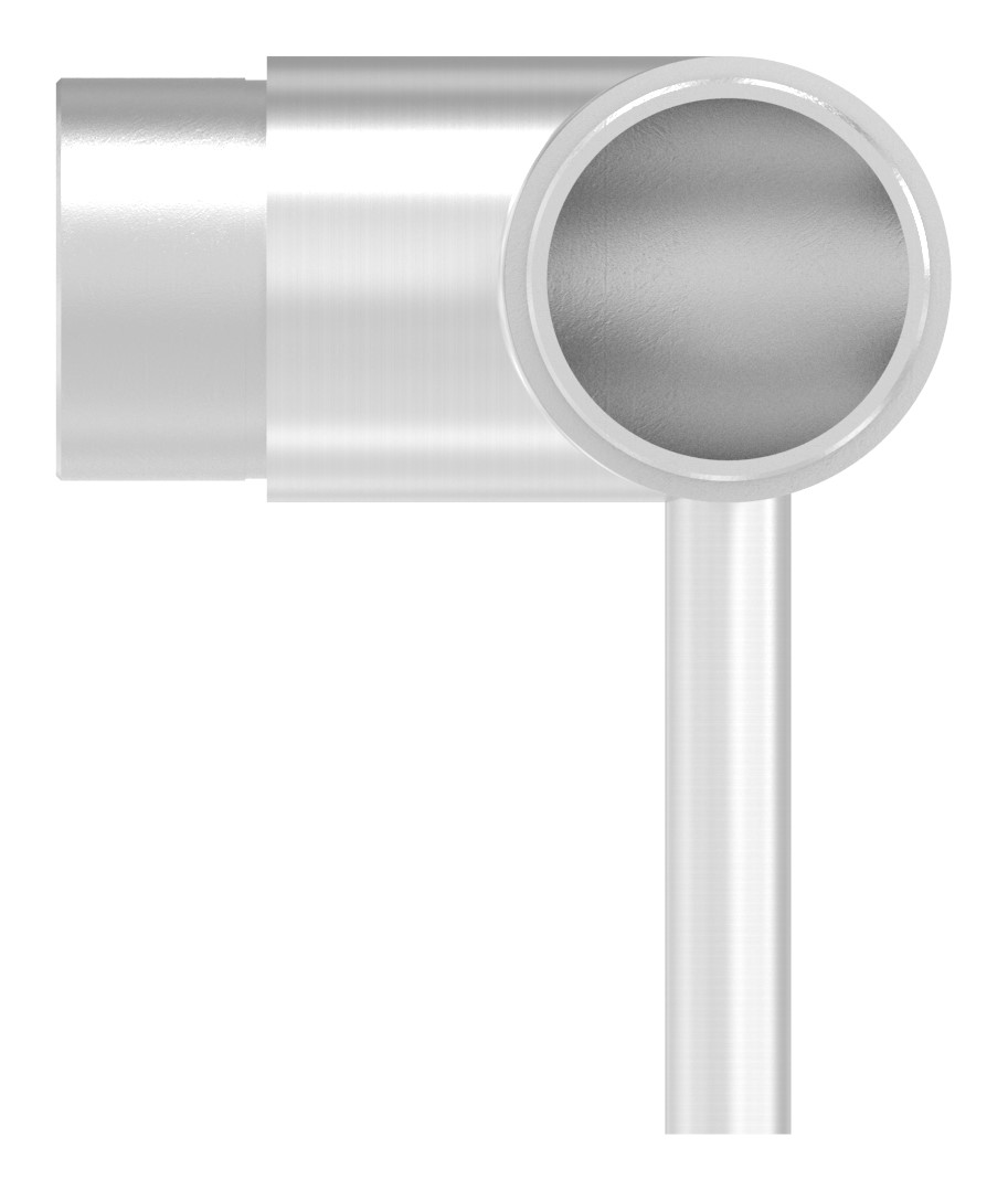 Steckecke mit Stift für Rohr 42,4x2,0mm, V2A