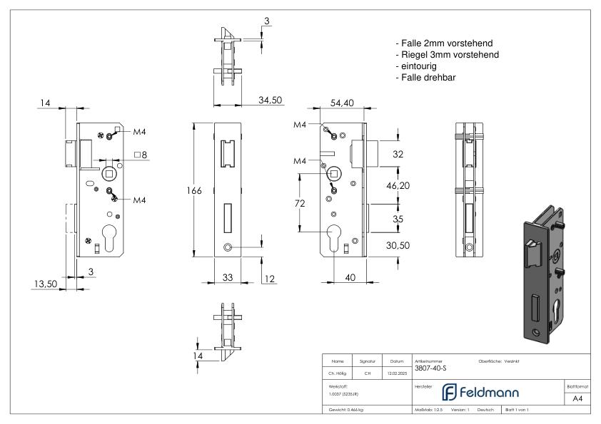 AMF Schloss verzinkt