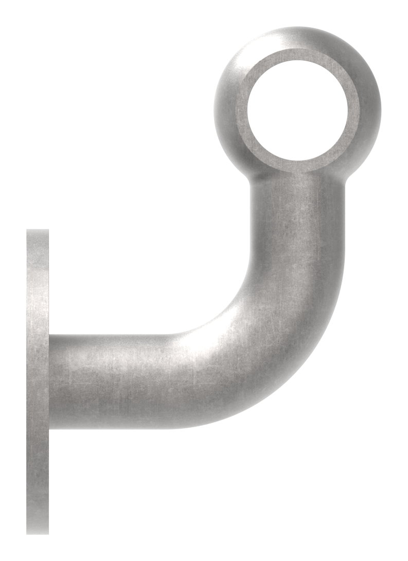 Handlaufträger mit Ronde 80x6mm für Ø 25mm Rundmaterial