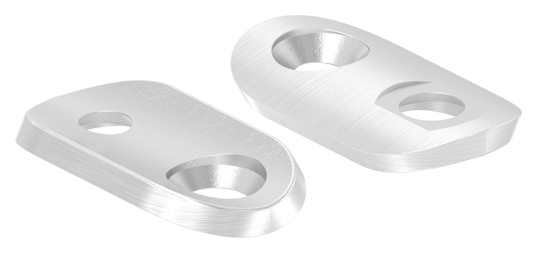 End-Handlaufanschlussplatte für Rohr 42,4mm, V2A