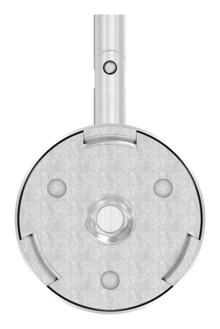 Handlaufhalter inkl. Cliprosette (Ronde und Bügel verschweißt), V2A