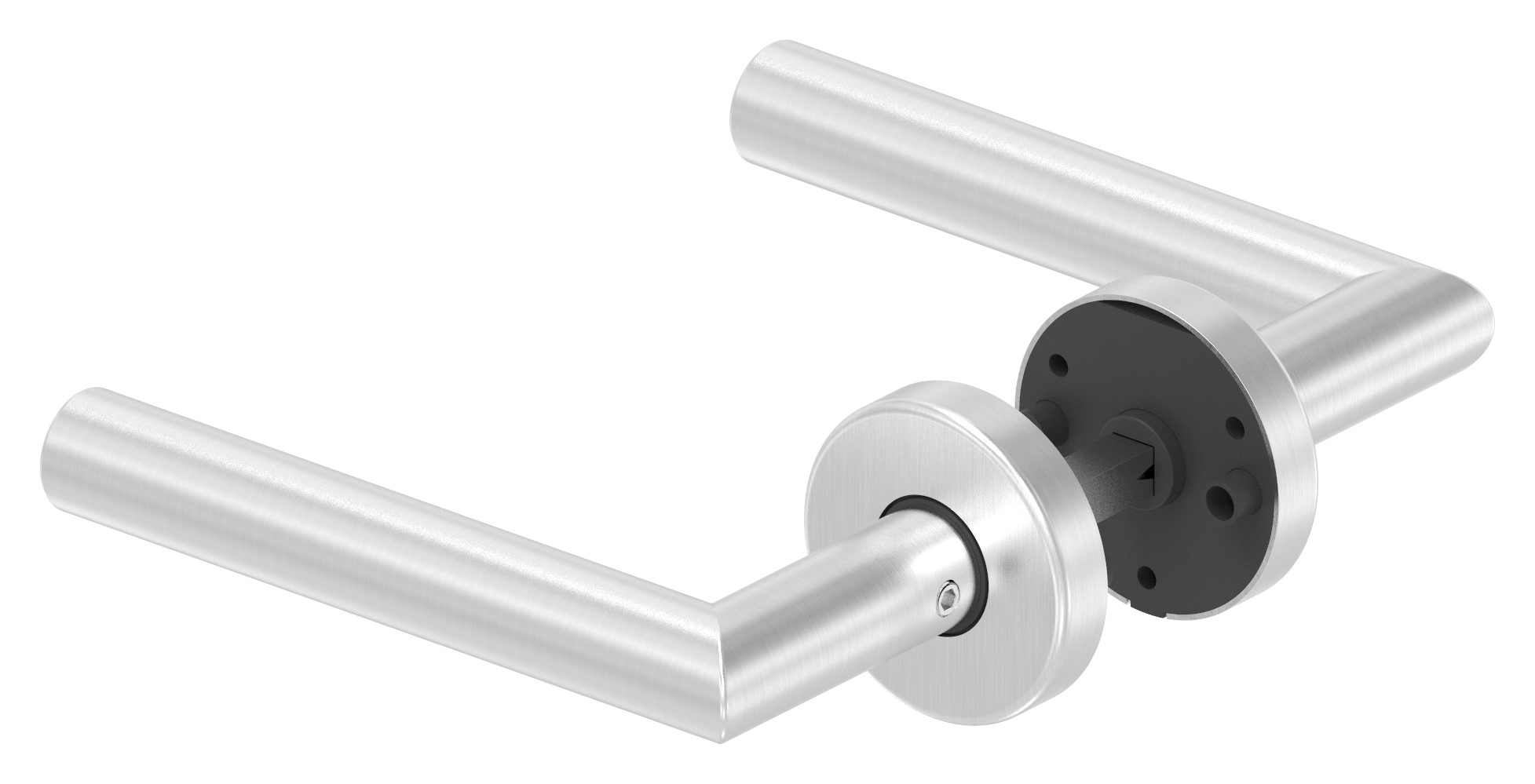 Türdrücker-Paar, drehbar, V2A