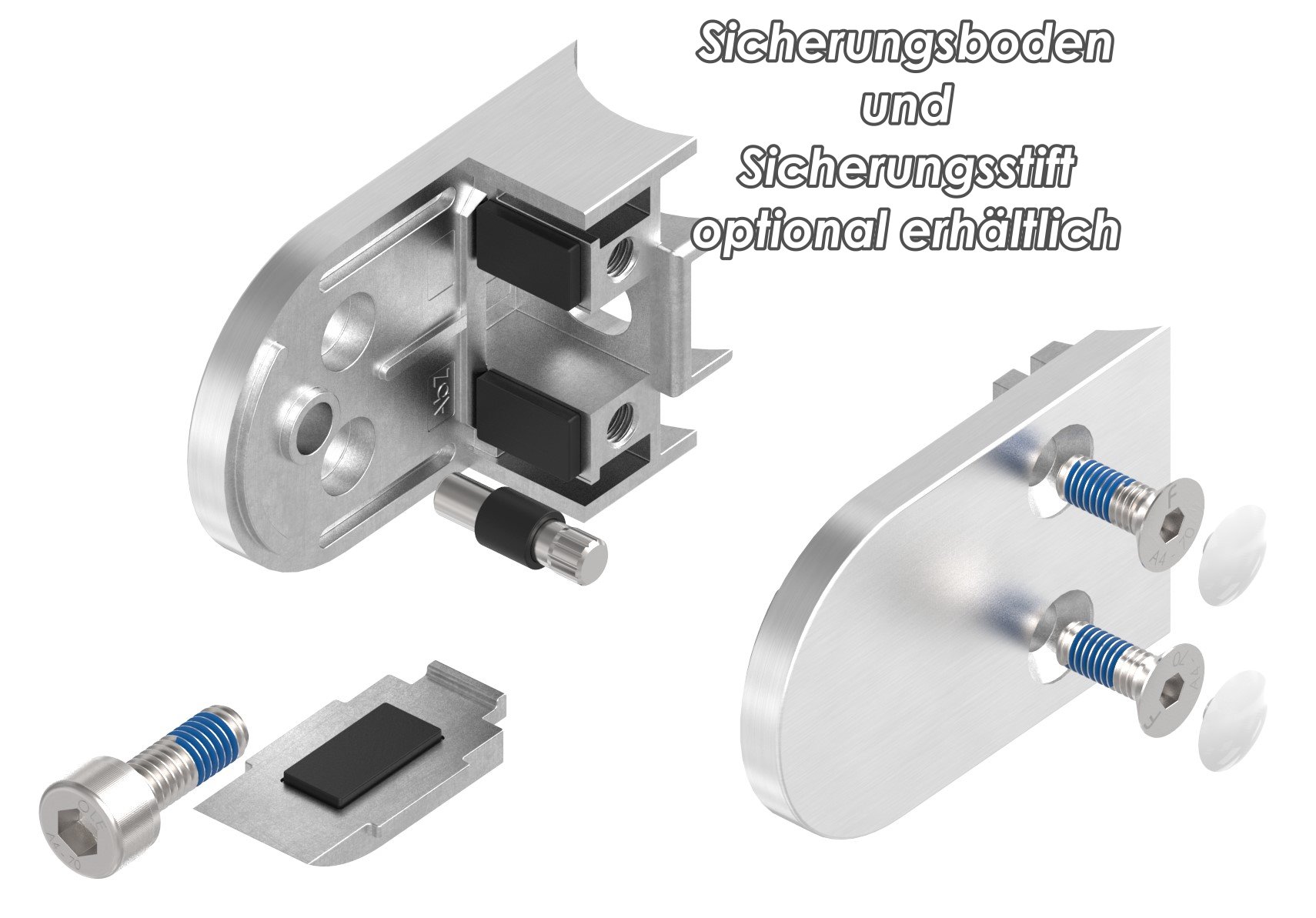 Glasklemme Mod. 38, Anschluss: 33,7mm, V2A Glasklemme Mod. 38, Anschluss: 33,7mm, V2A