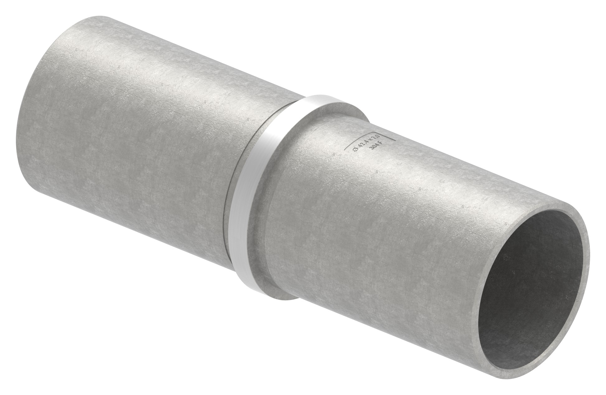 Verbindungsstück für Rohr 42,4x2,0mm, V2A