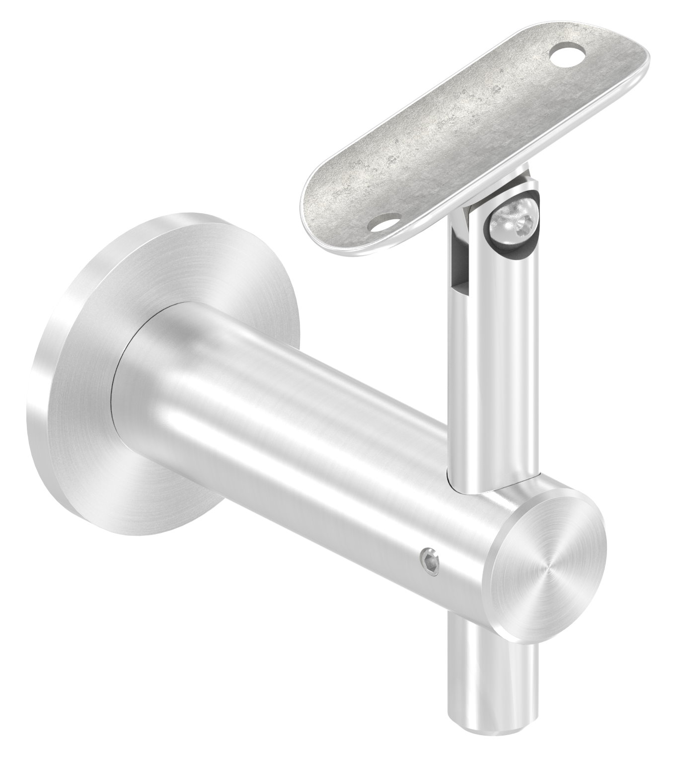 Handlaufhalter mit Gelenk, Handlaufanschlussplatte 42,4mm, V2A