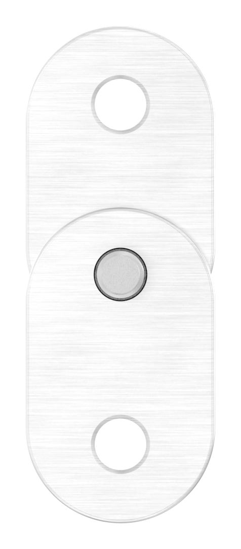 Handlaufanschlussplatte verstellbar, flach, V4A