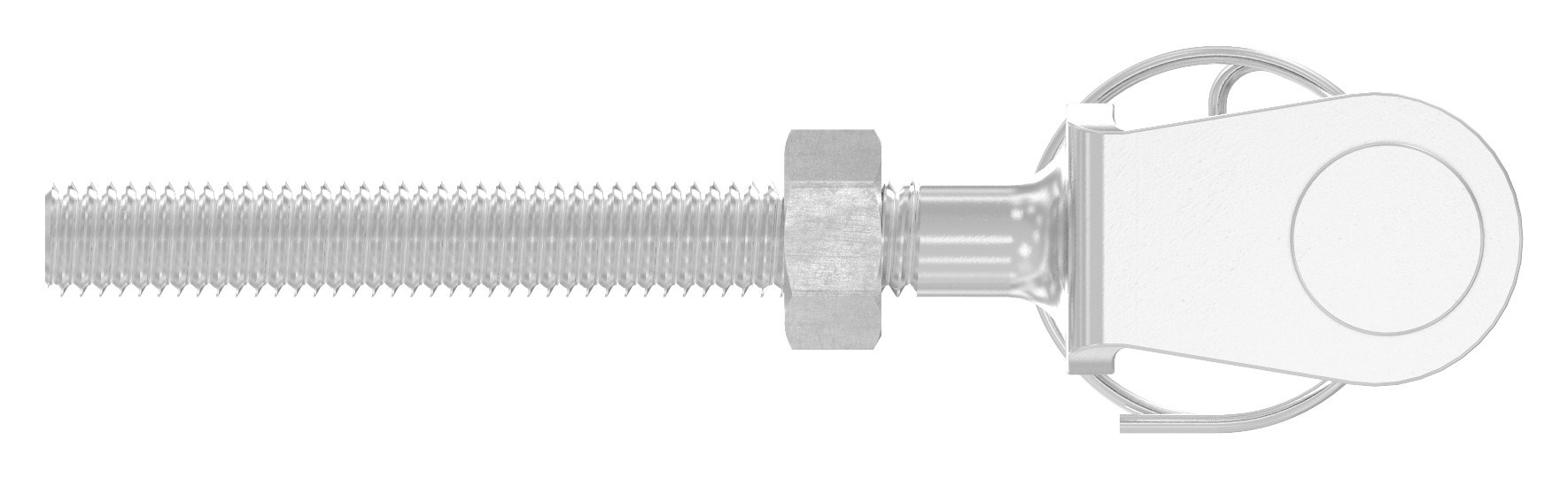 Gabelterminal mit Außengew. M6 links, V4A