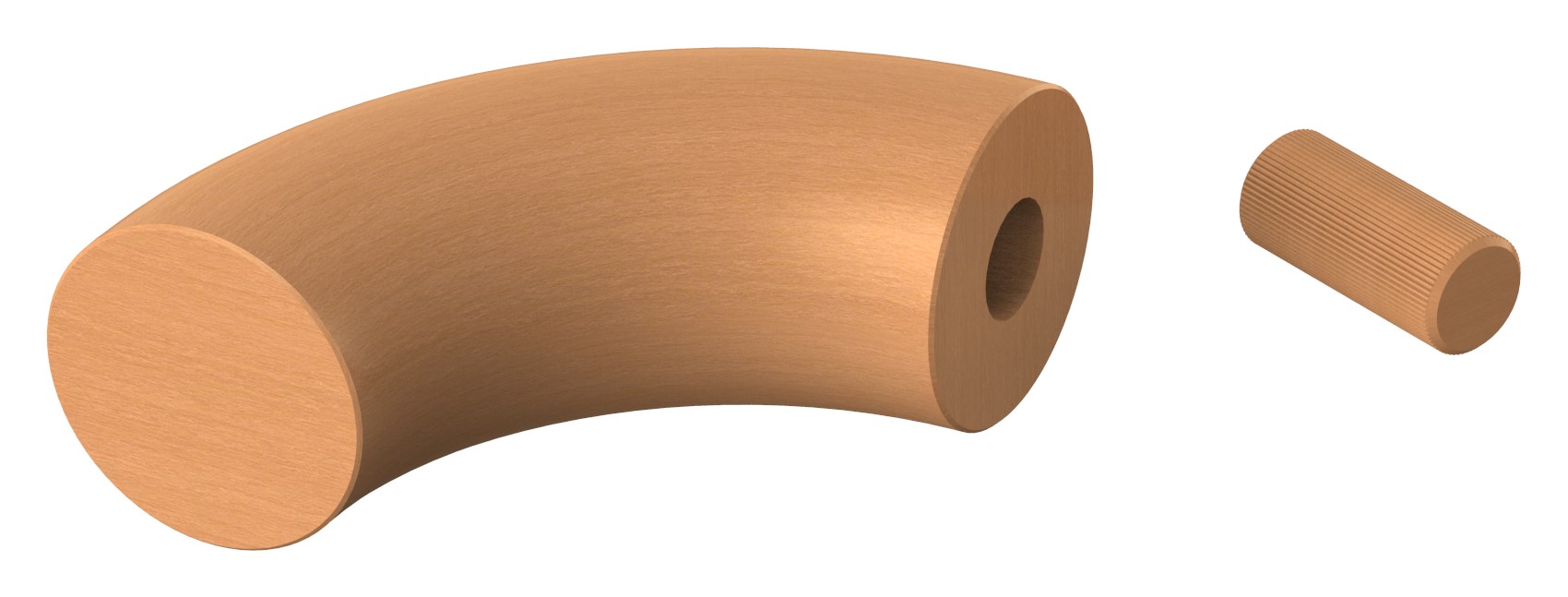 90° Endbogen für Holzhandlauf 90° Endbogen für Holzhandlauf