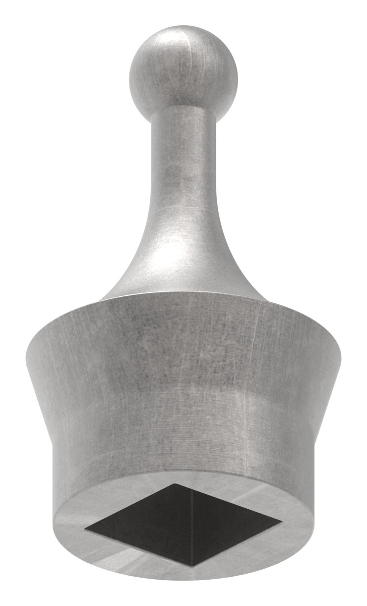 Kappe für Quadratstab 12x12mm, H: 50mm