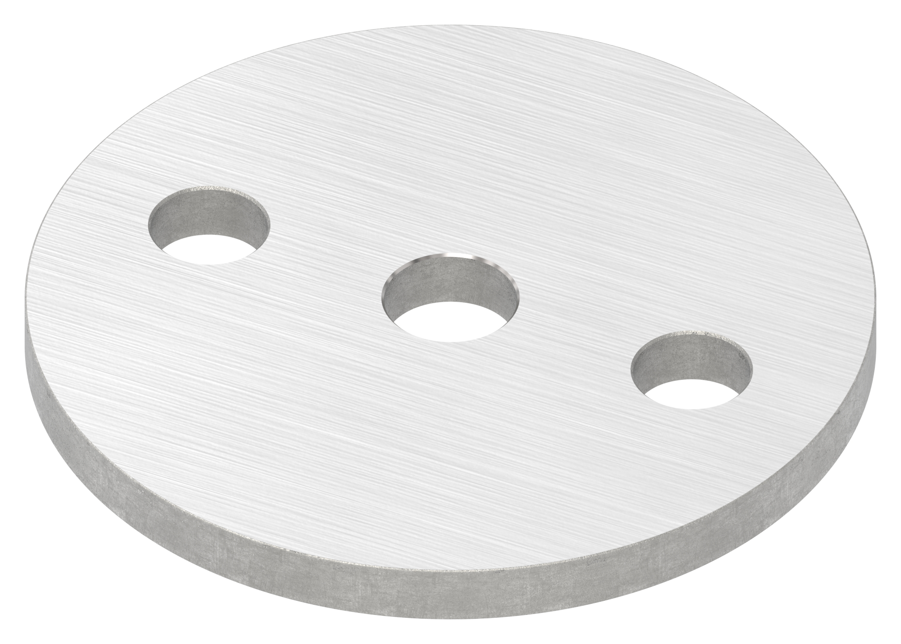 Ankerplatte Ø 80x6mm, mit Längsschliff, V2A