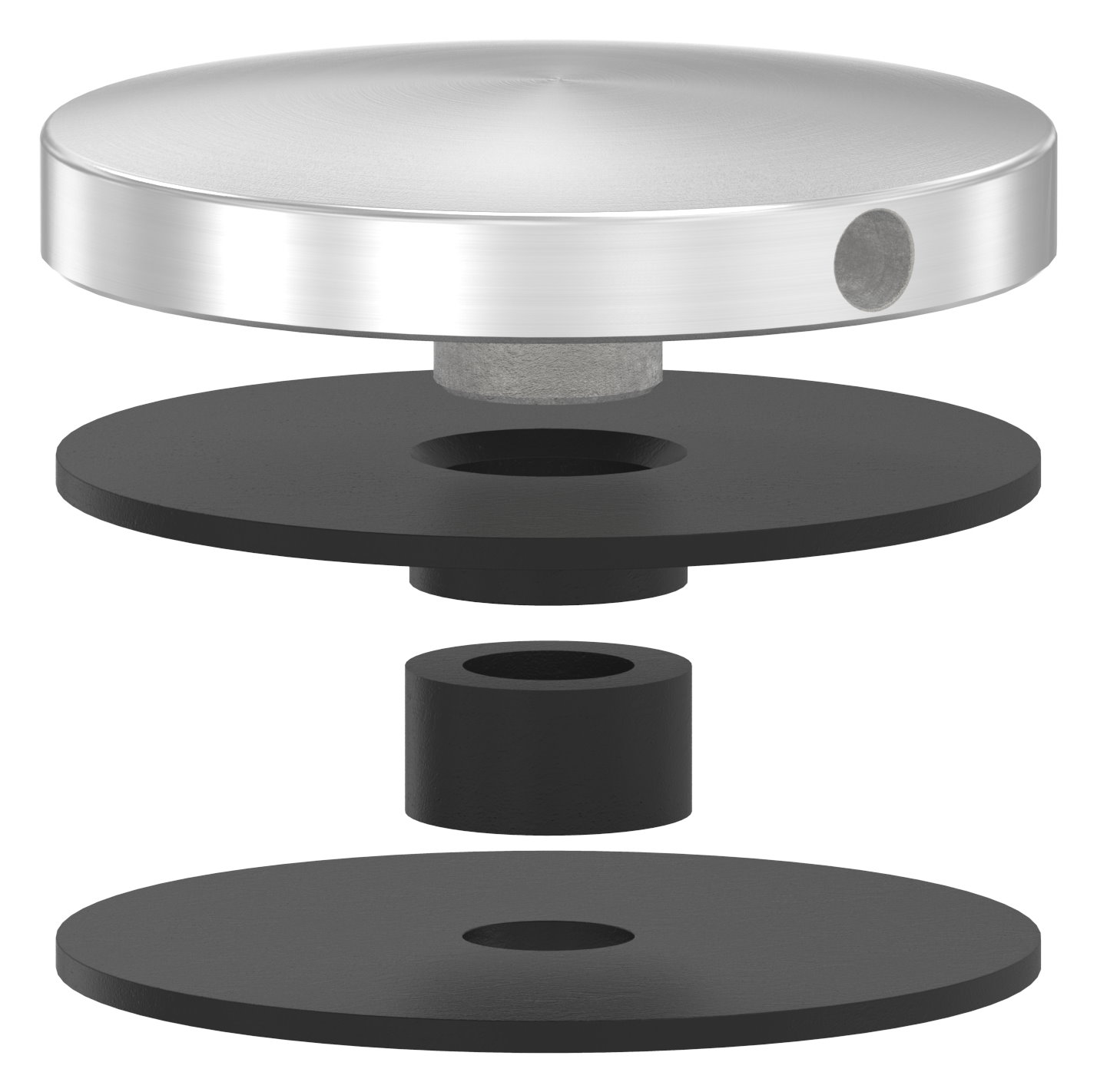 Oberteil für 62mm Glaspunkthalter, V2A