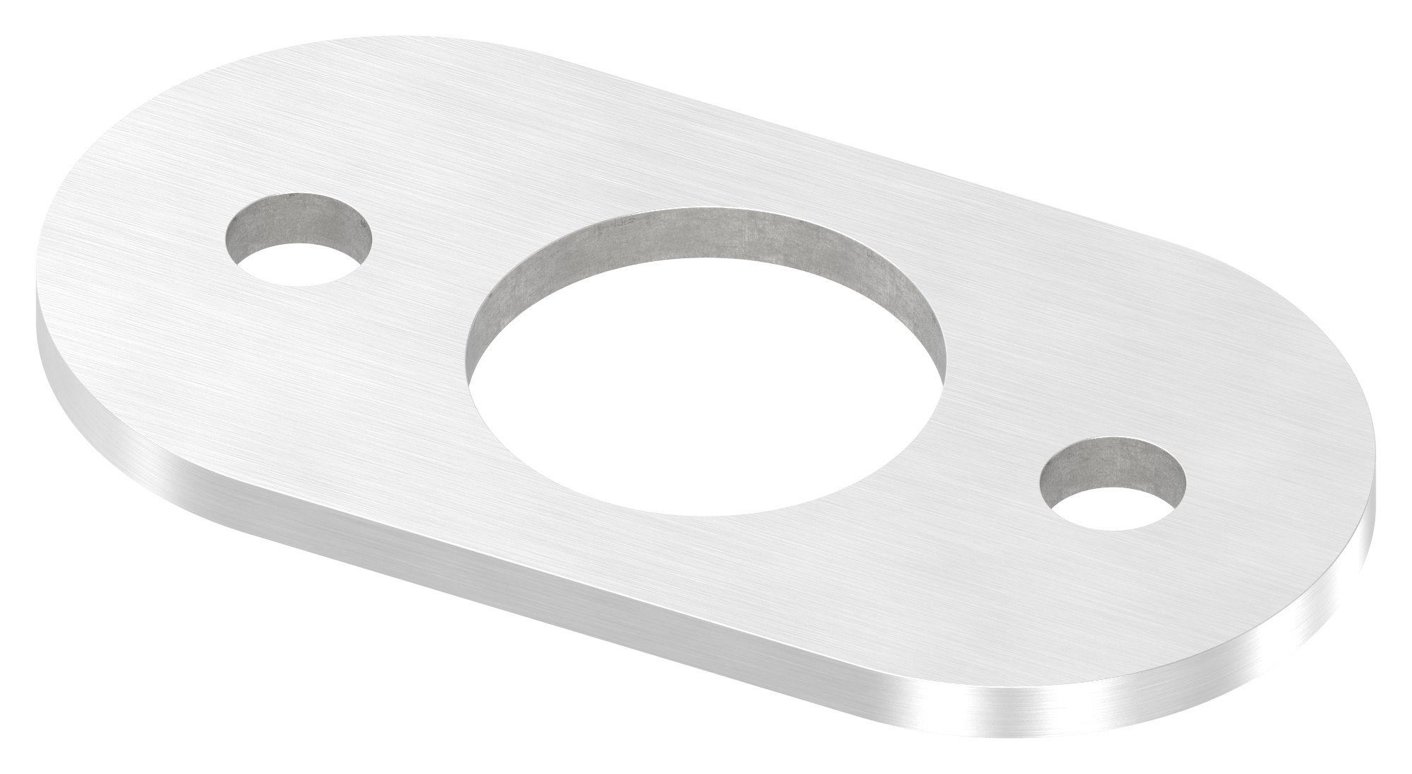 Ankerplatte, 125x65x6mm, mit Längsschliff, V2A