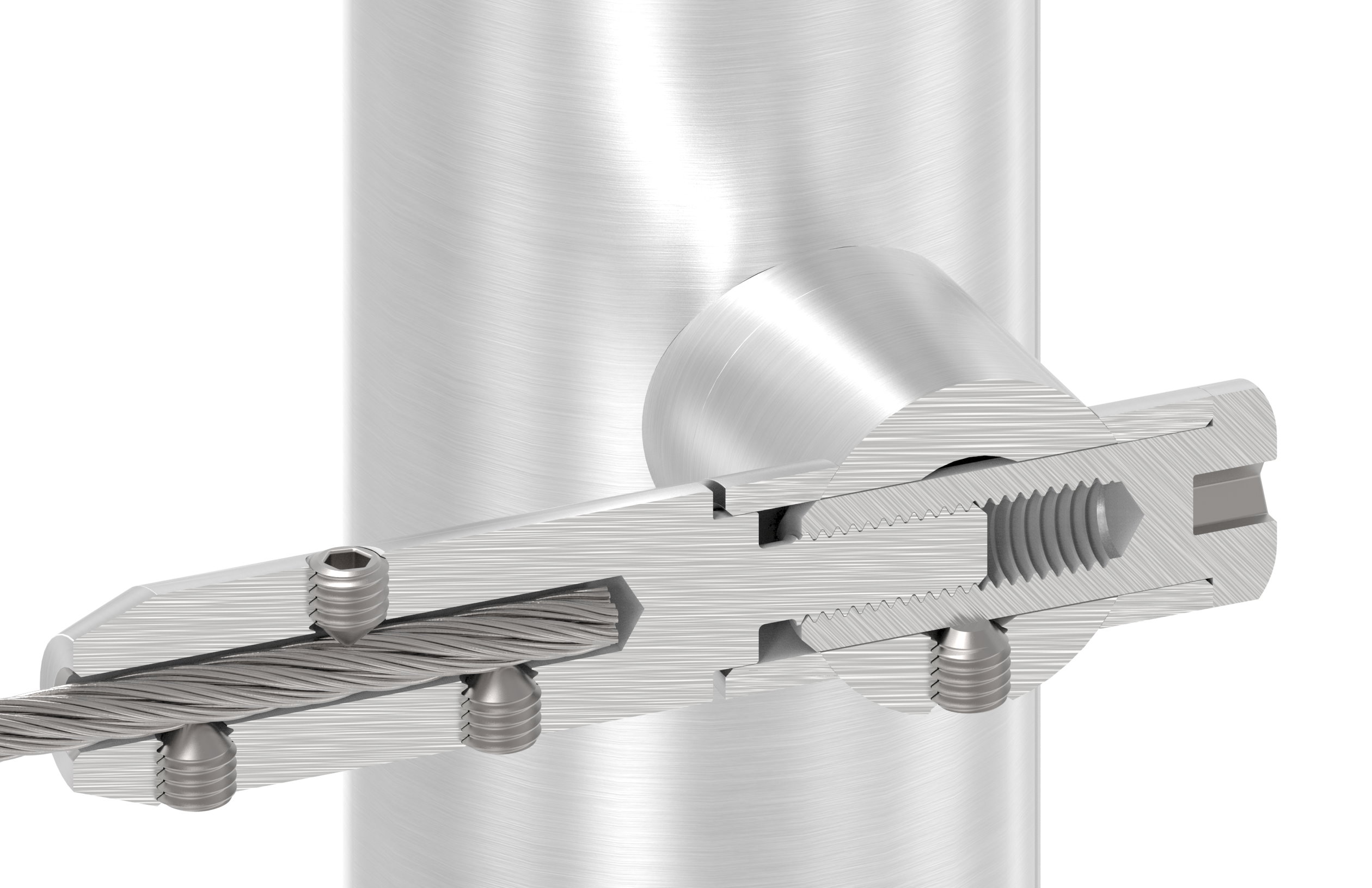 Seilhalter für 4mm Seil, V2A