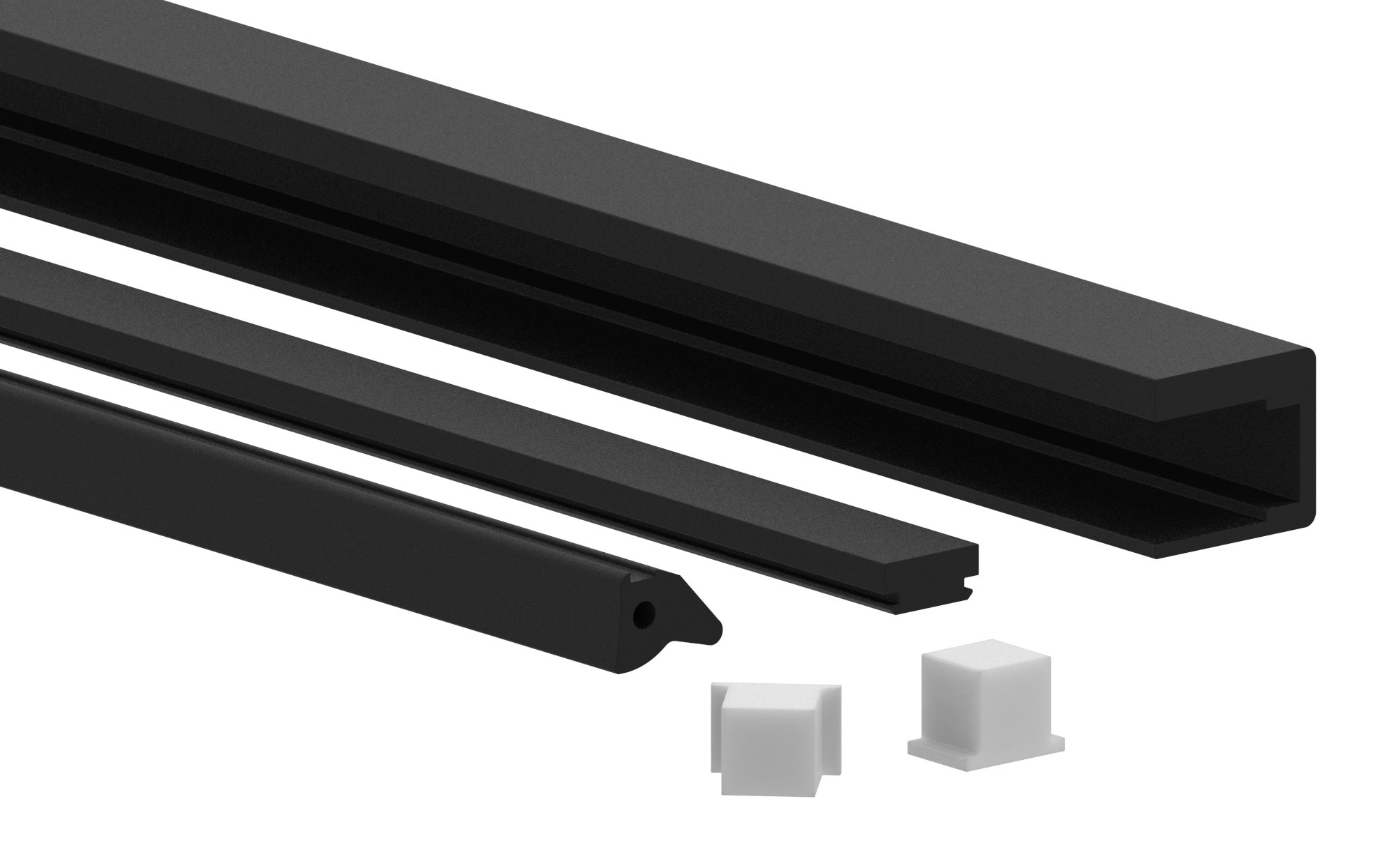 Montage-Set Glas 17,52mm eleganza canopy, für  L: 2,005m