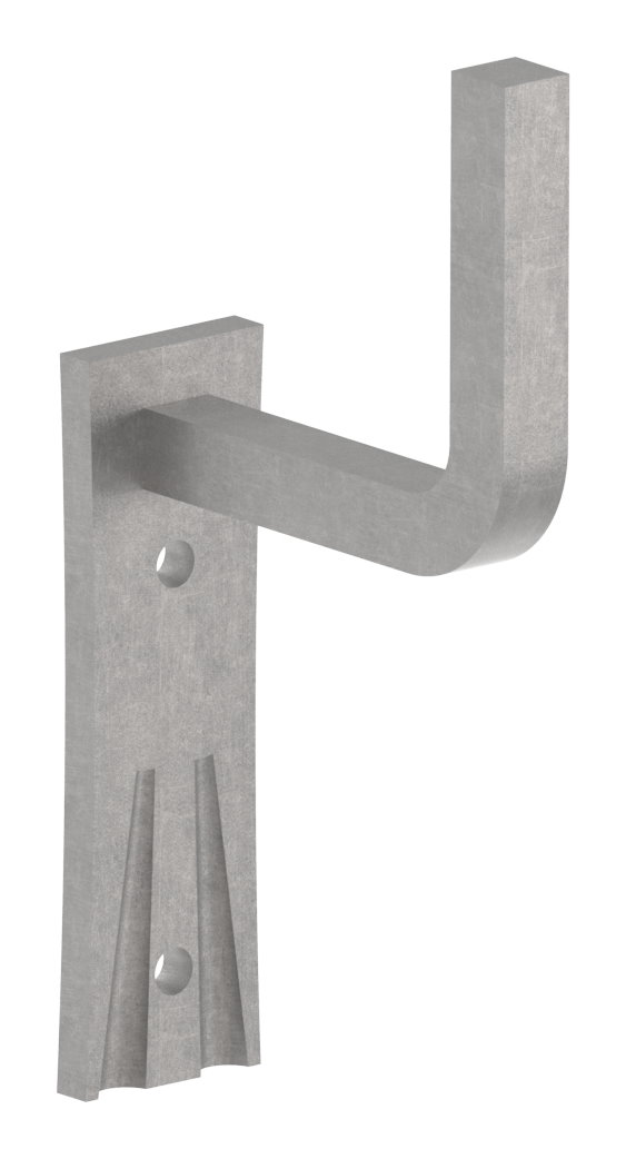 Handlaufträger mit Ronde flach, 110x34x6mm
