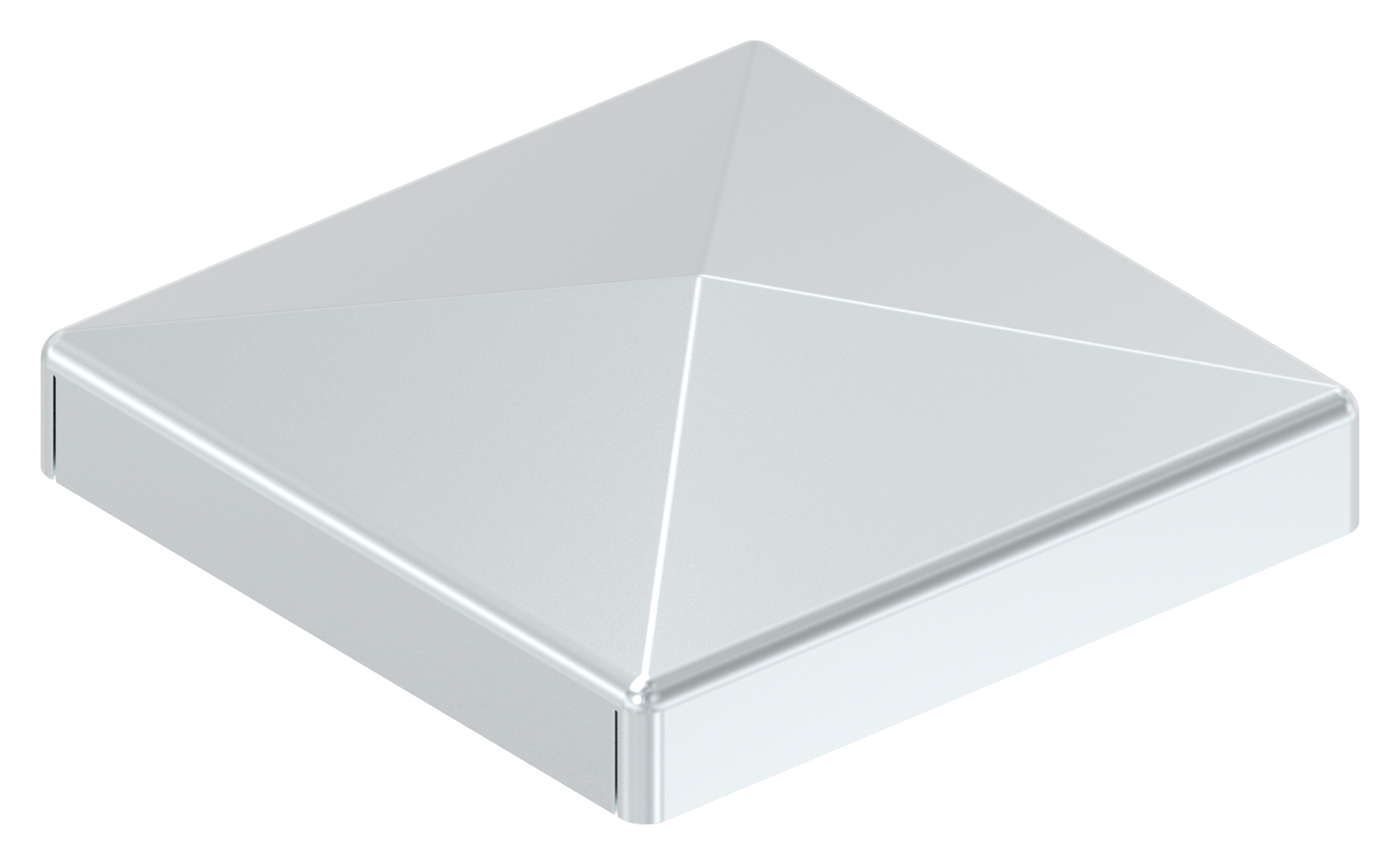 Pfeilerbedecker für Rohr 40x40mm, verzinkt