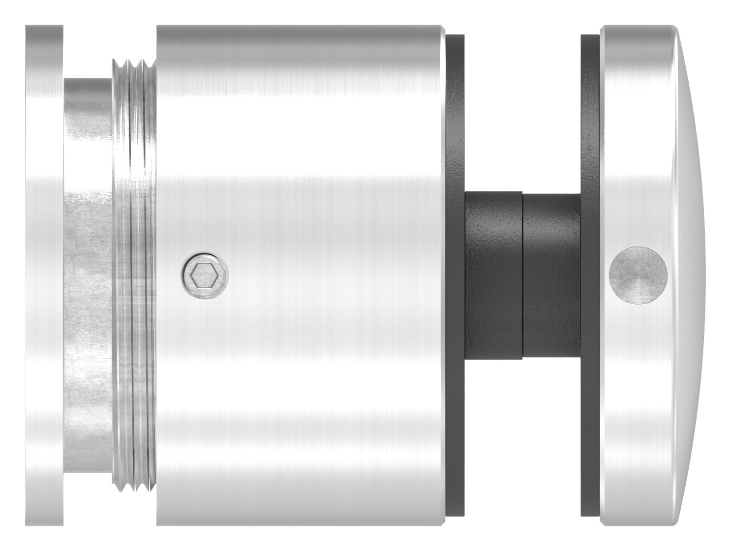Glaspunkthalter 52mm, flach, verstellbar, V2A