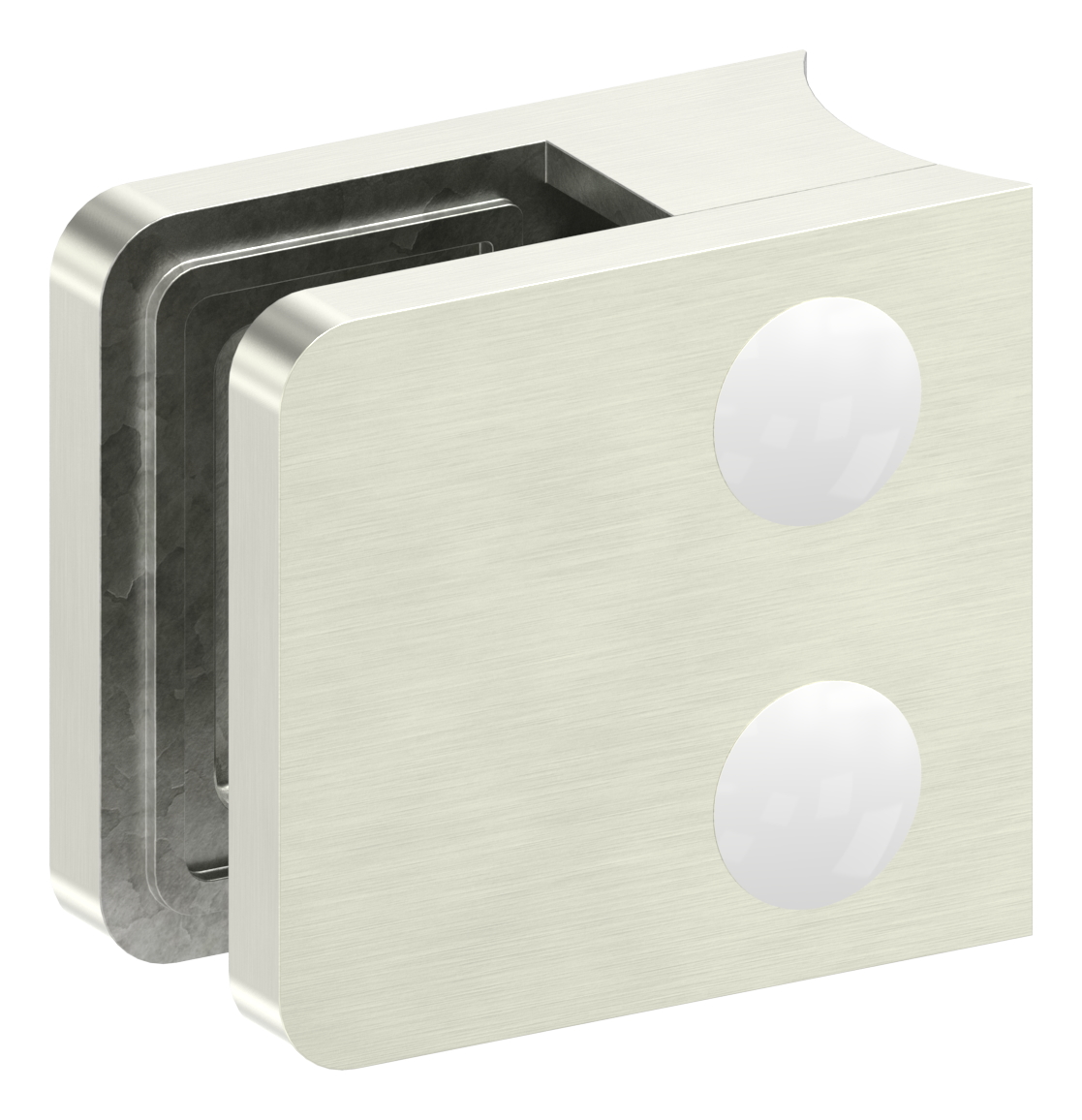 Glasklemme Mod. 11, Anschluss: 42,4mm, VA-Effekt Glasklemme Mod. 11, Anschluss: 42,4mm, VA-Effekt