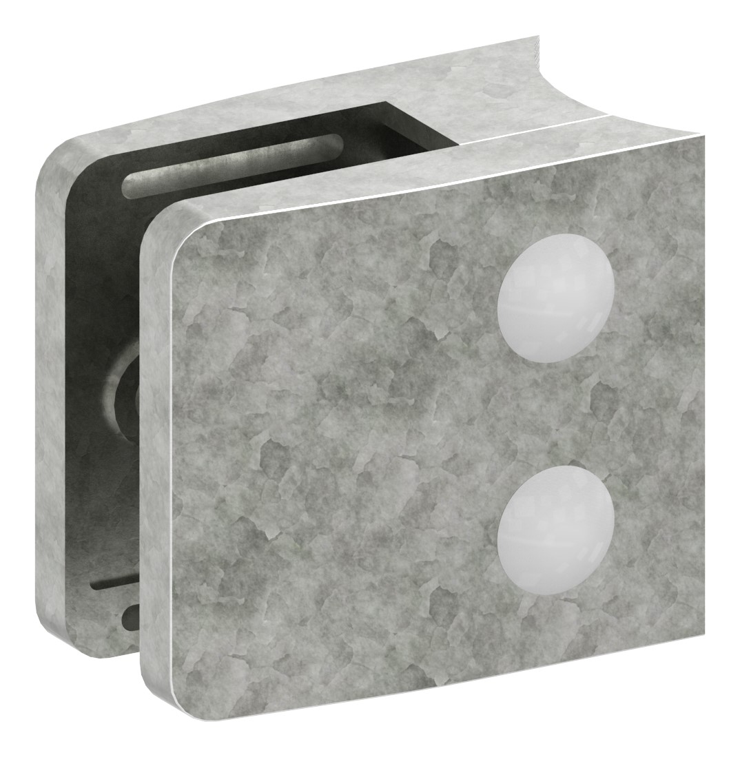 Glasklemme Mod. 34, Anschluss: 48,3mm, Zink roh Glasklemme Mod. 34, Anschluss: 48,3mm, Zink roh