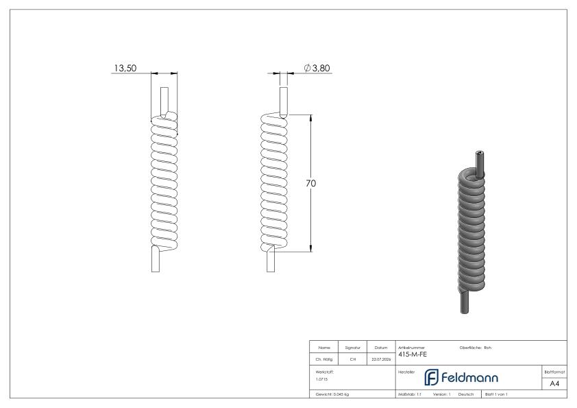 Ersatzfeder für Torband 415-M