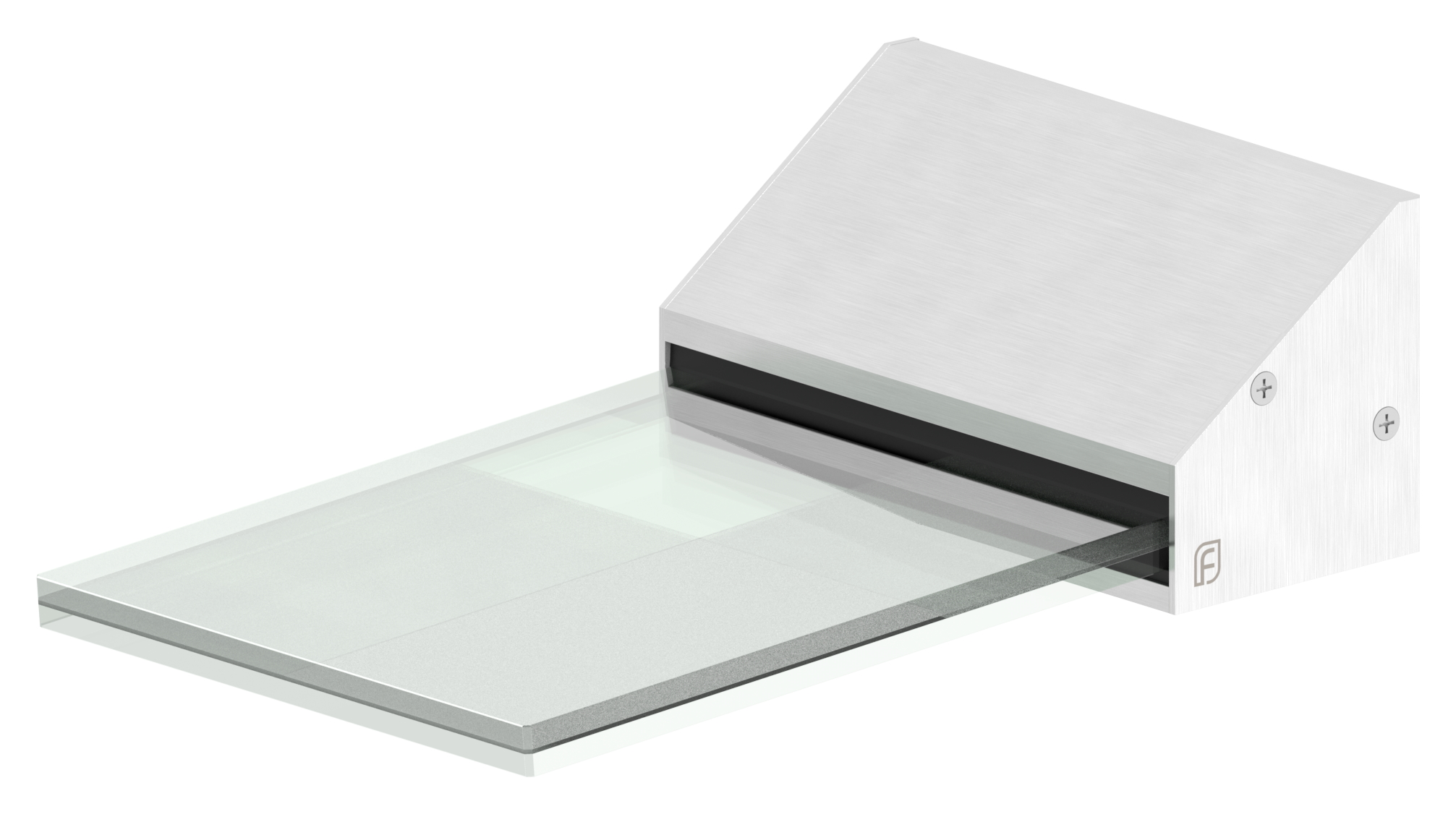 Promobox Vordachprofil eleganza canopy, L=250mm, E4/EV1, inkl. Glas