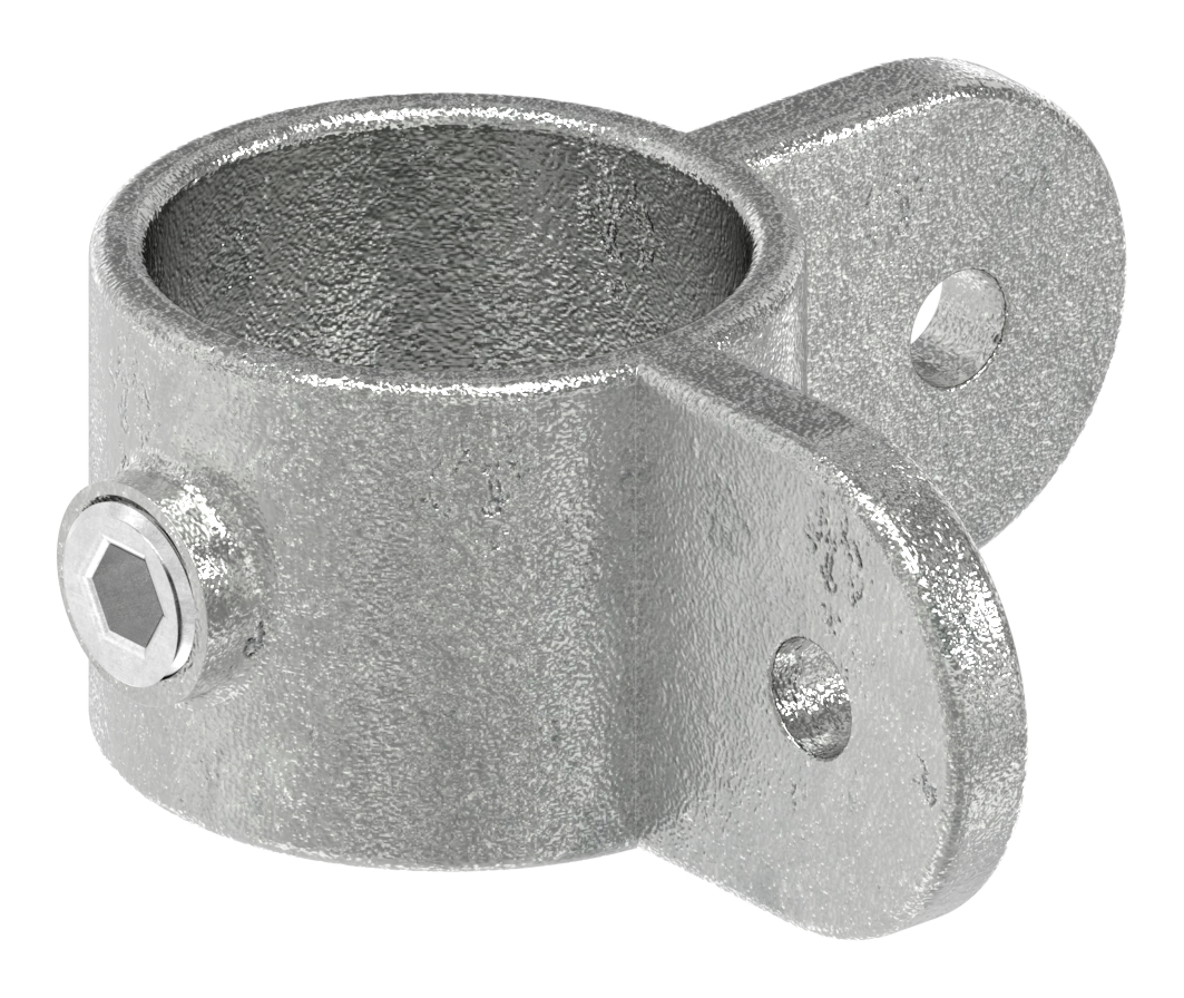 Halter mit 2 Laschen, 90°, für Rohr Ø 48,3mm