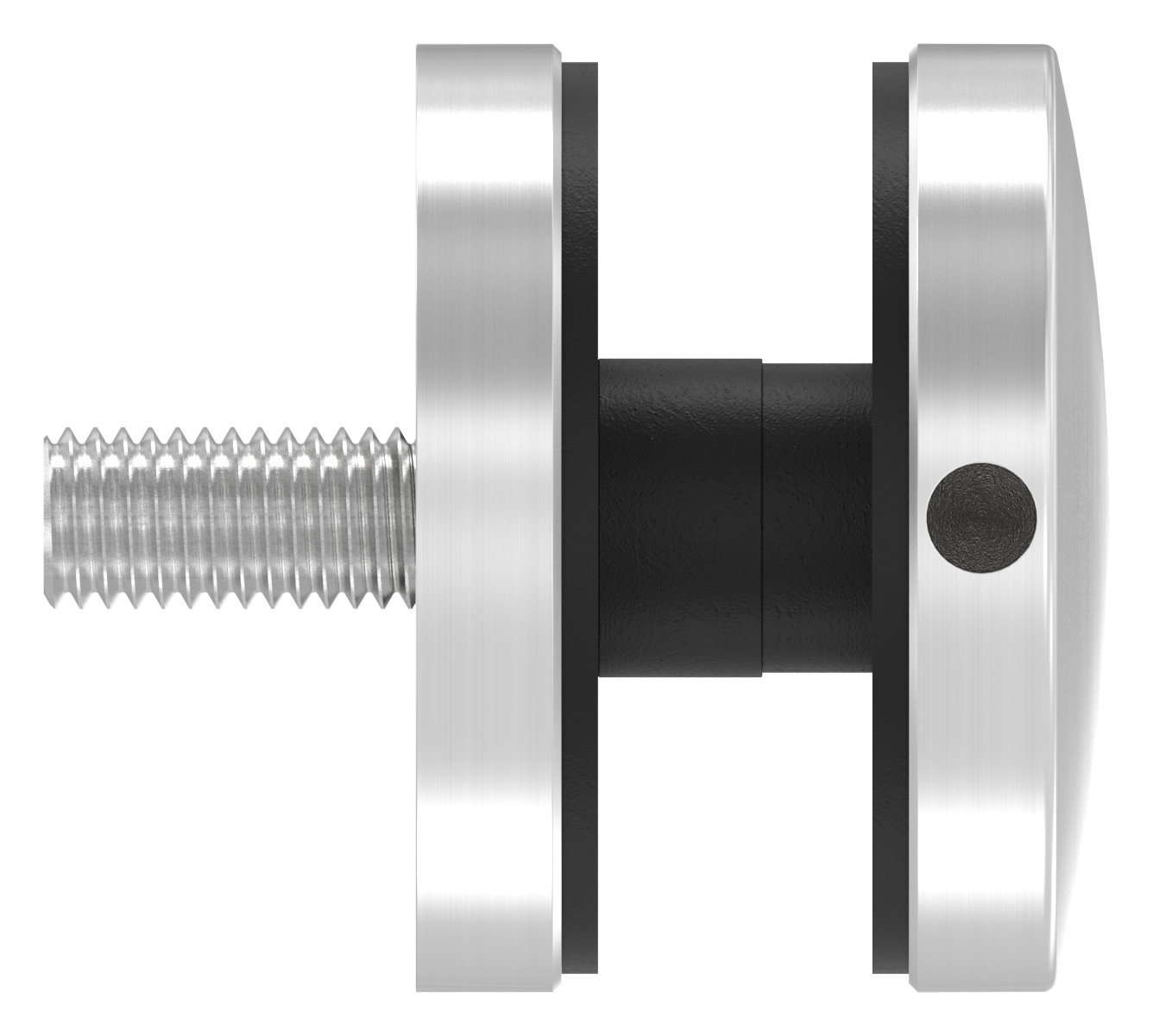 Glaspunkthalter 52mm, Anschluss: flach, V4A