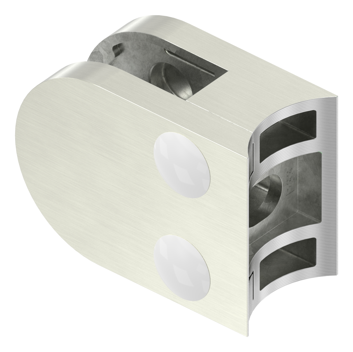Glasklemme Mod. 30, Anschluss: 33,7mm, VA-Effekt Glasklemme Mod. 30, Anschluss: 33,7mm, VA-Effekt