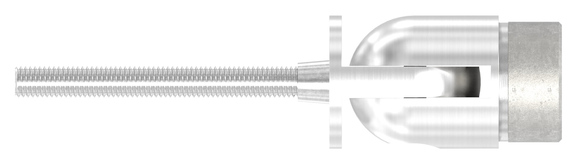 Wandhalter mit Gelenk zum Einbetonieren für Rohr 42,4x2,0mm, V2A