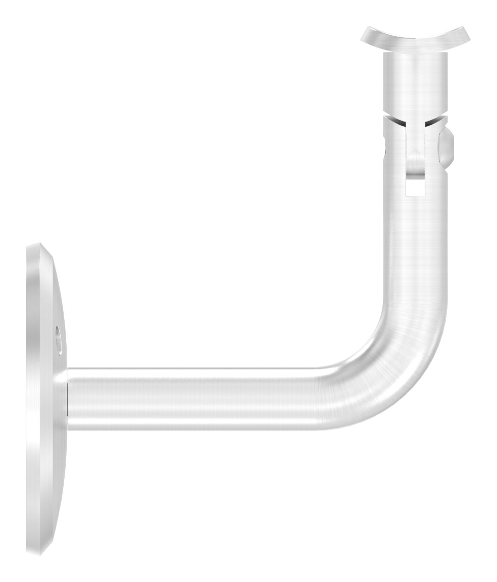Handlaufhalter mit Gelenk, Handlaufanschlussplatte Rohr 42,4mm (Ronde und Bügel verschraubt), V2A