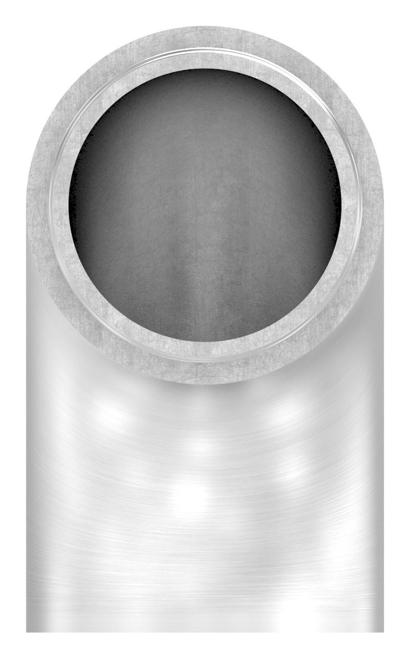 Endbogen 90° flach, für Rohr 33,7x2,0mm, V4A